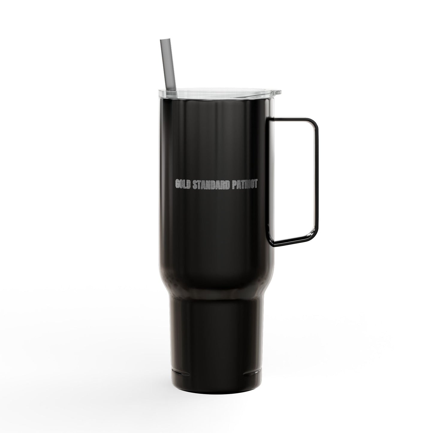 Gold Standard Patriot 40oz Insulated Tumbler – Engraved Travel Mug with Handle