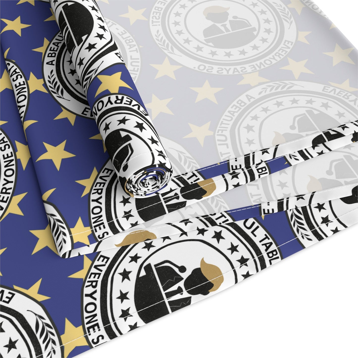 A Beautiful Table Table Runner – Faux Official Parody Seal Pattern