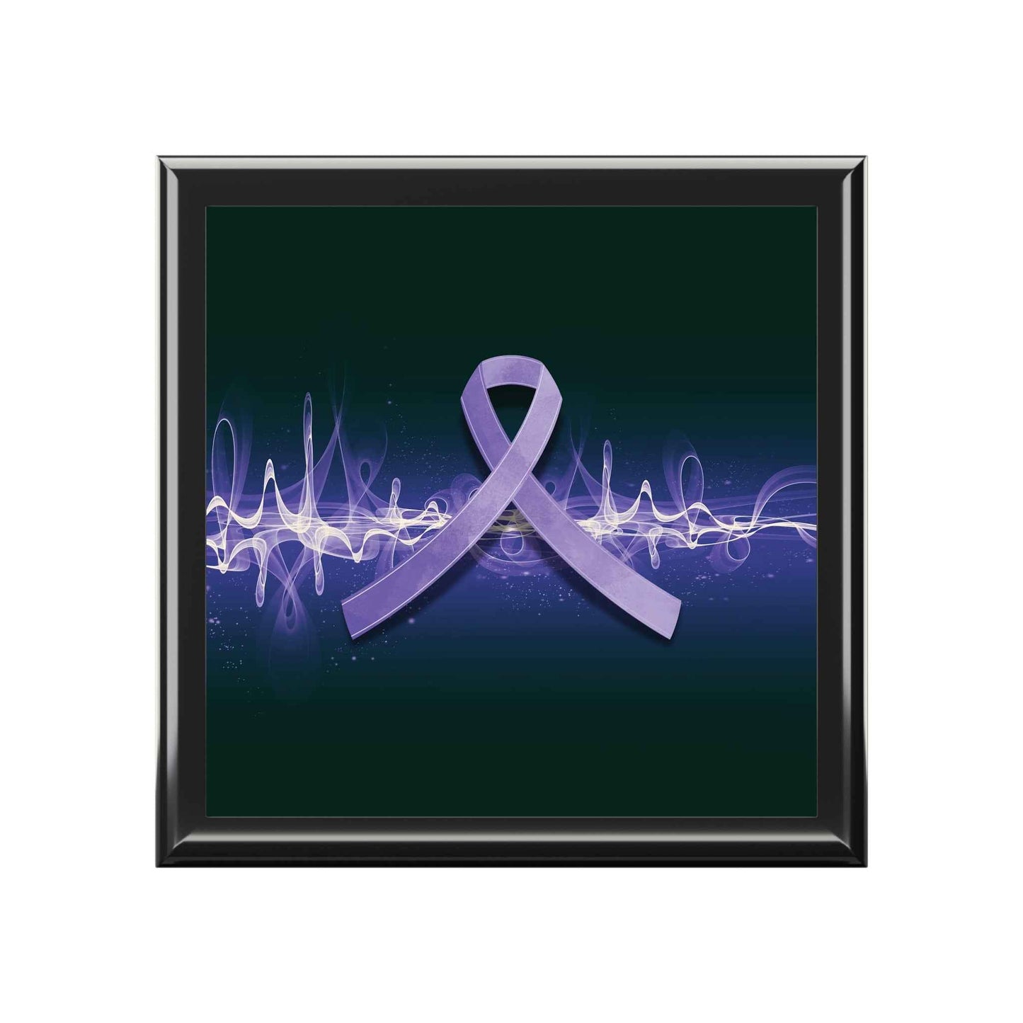 Brain Waves of Strength — Awareness Keepsake Box