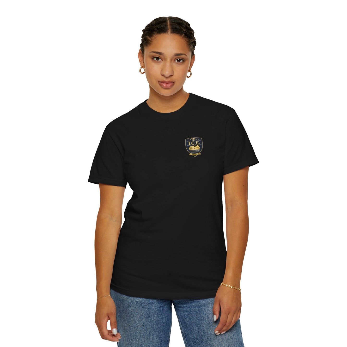 I.C.E. Badge T-Shirt | Institute of Cozy Excellence Parody Tee