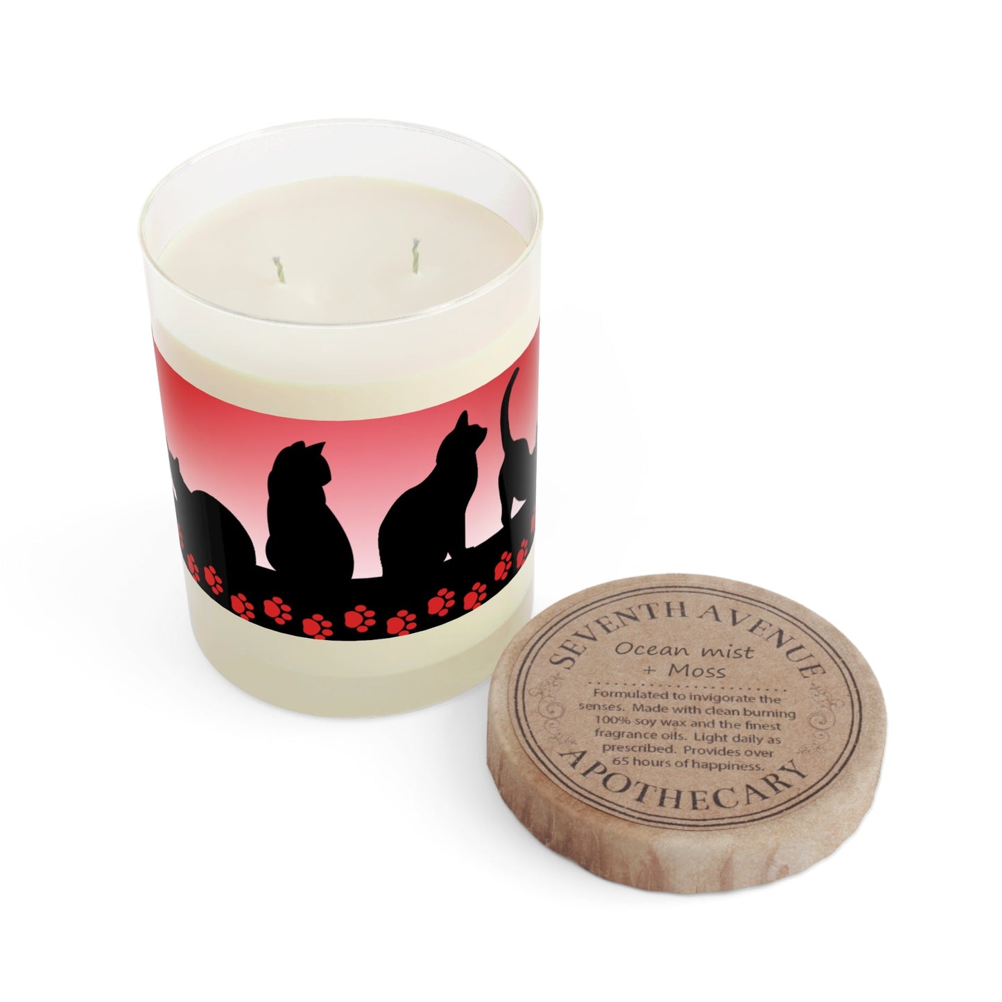 Cat Silhouette Candle | Cozy Cat Lover Soy Candle