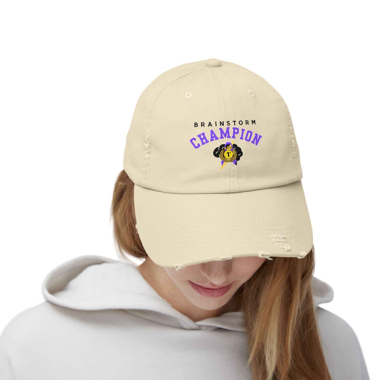 Brainstorm Champion Distressed Cap – Vintage Neurostrong Hat