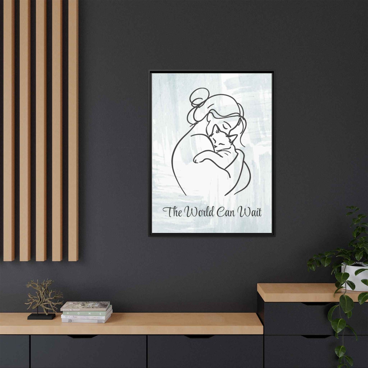 The World Can Wait Cat Canvas Print