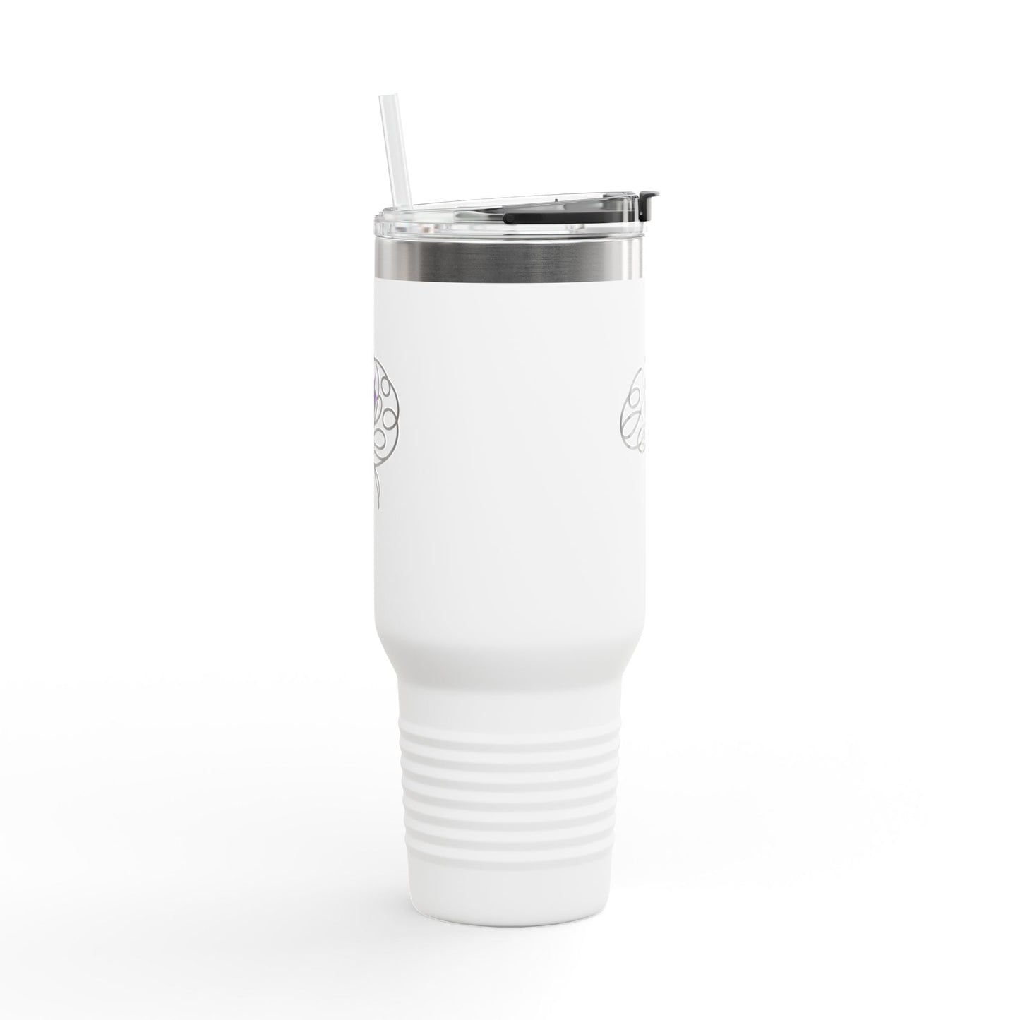 Abstract Brain Line Art 40oz Insulated Tumbler with Handle