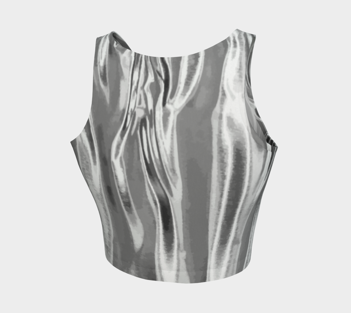 Women's Molten Silver Athletic Crop Top