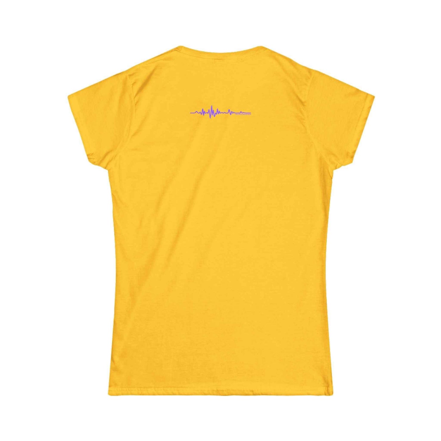 Glitch Halo Women’s Epilepsy Awareness T-Shirt – Purple Ribbon Awareness Tee