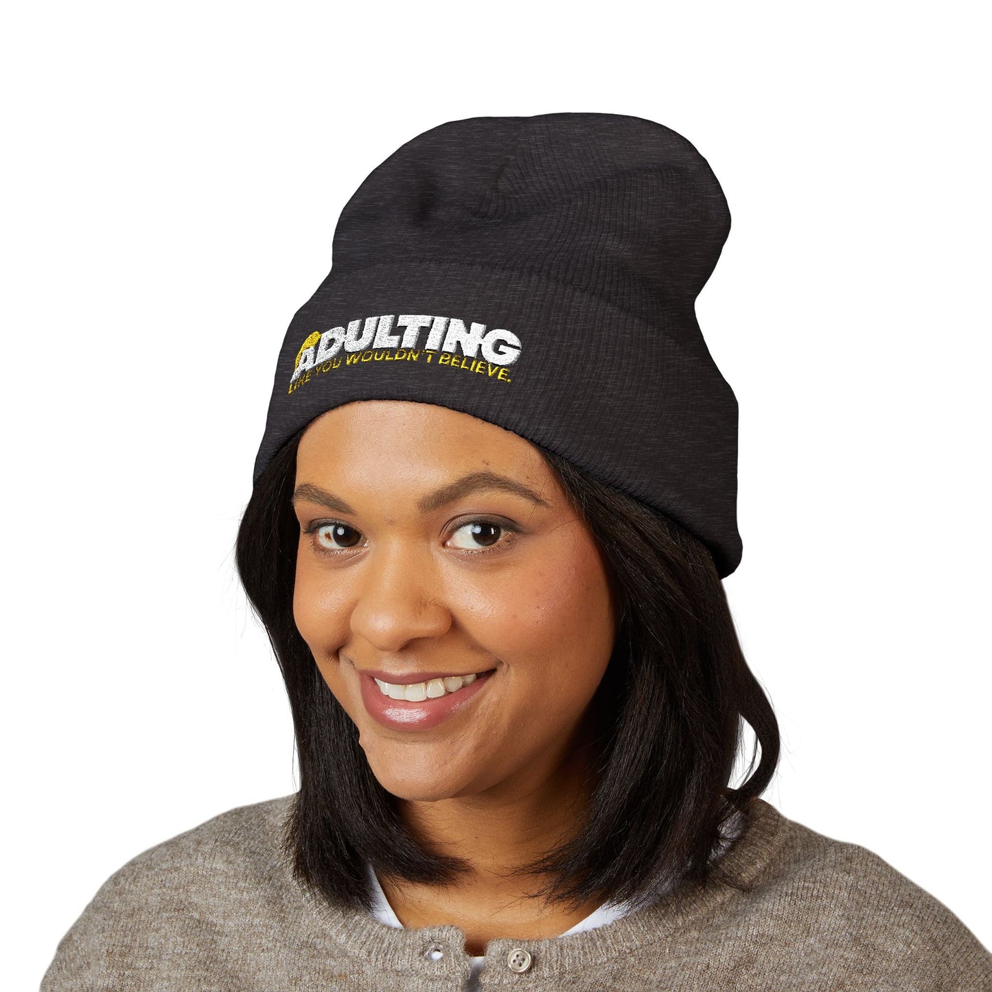 Adulting, Like You Wouldn’t Believe – Cuffed Knit Beanie