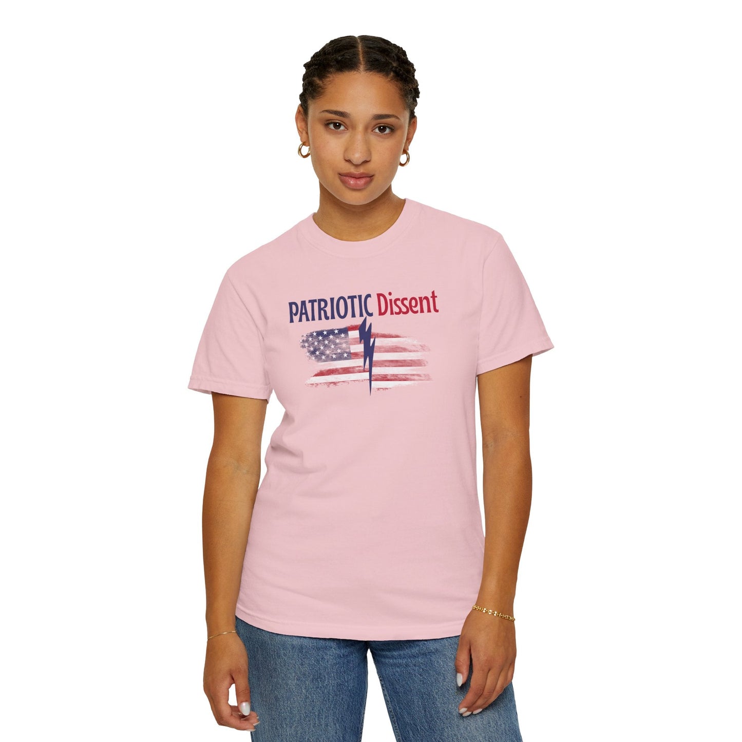 Patriotic Dissent Unisex T-Shirt – American Flag Statement Tee