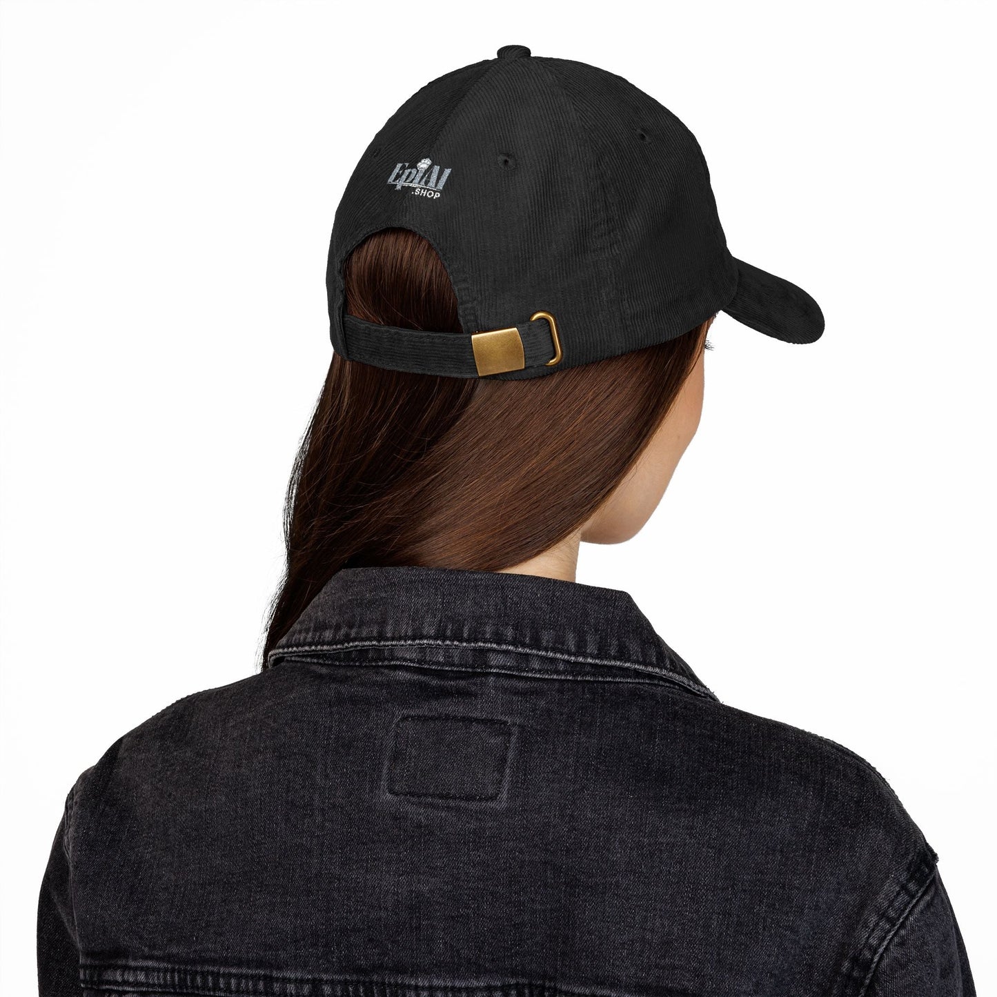 Still Here – Lavender Ribbon Embroidered Corduroy Cap