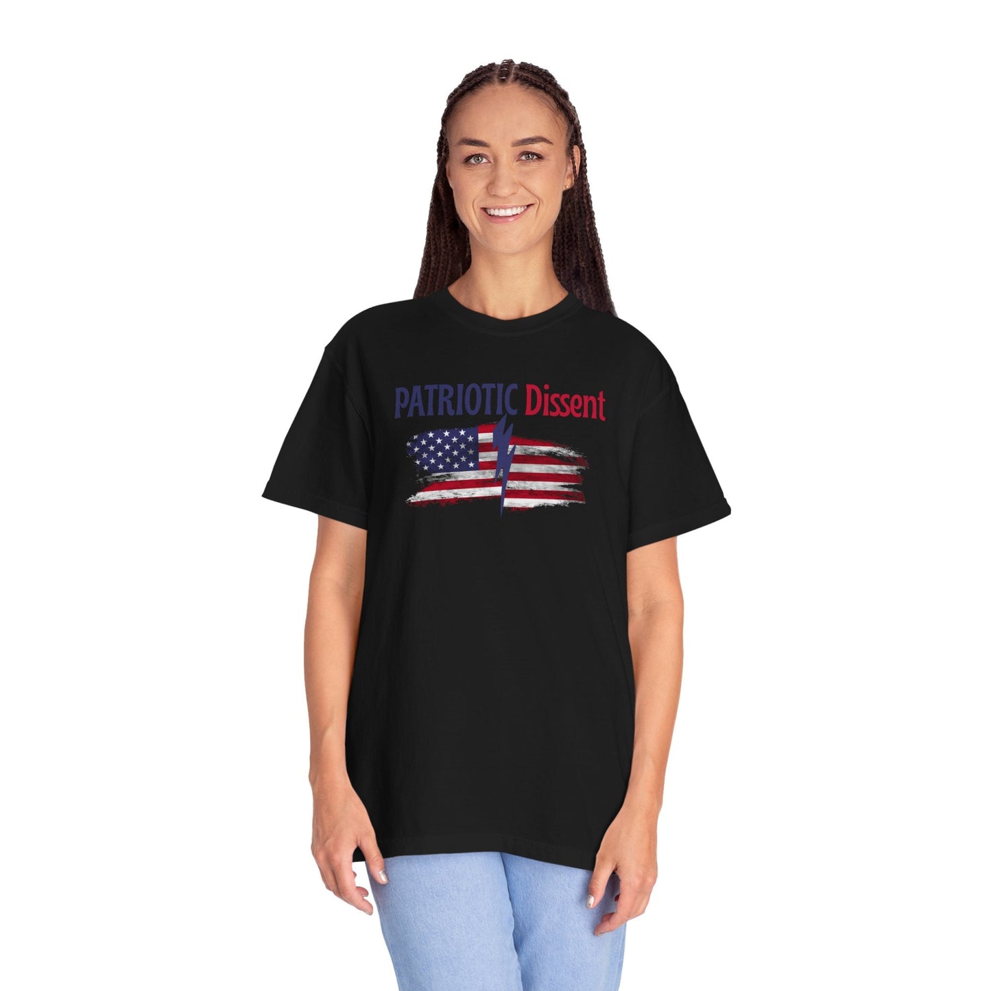 Patriotic Dissent Unisex T-Shirt – American Flag Statement Tee