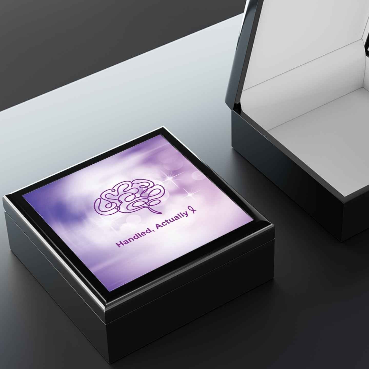Handled, Actually — Black Keepsake Box
