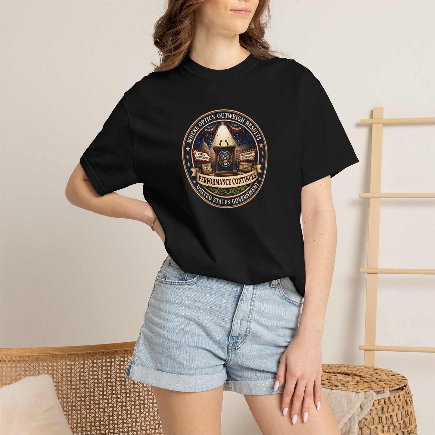 Where Optics Outweigh Results Graphic T-Shirt – Performance Continues Seal Tee