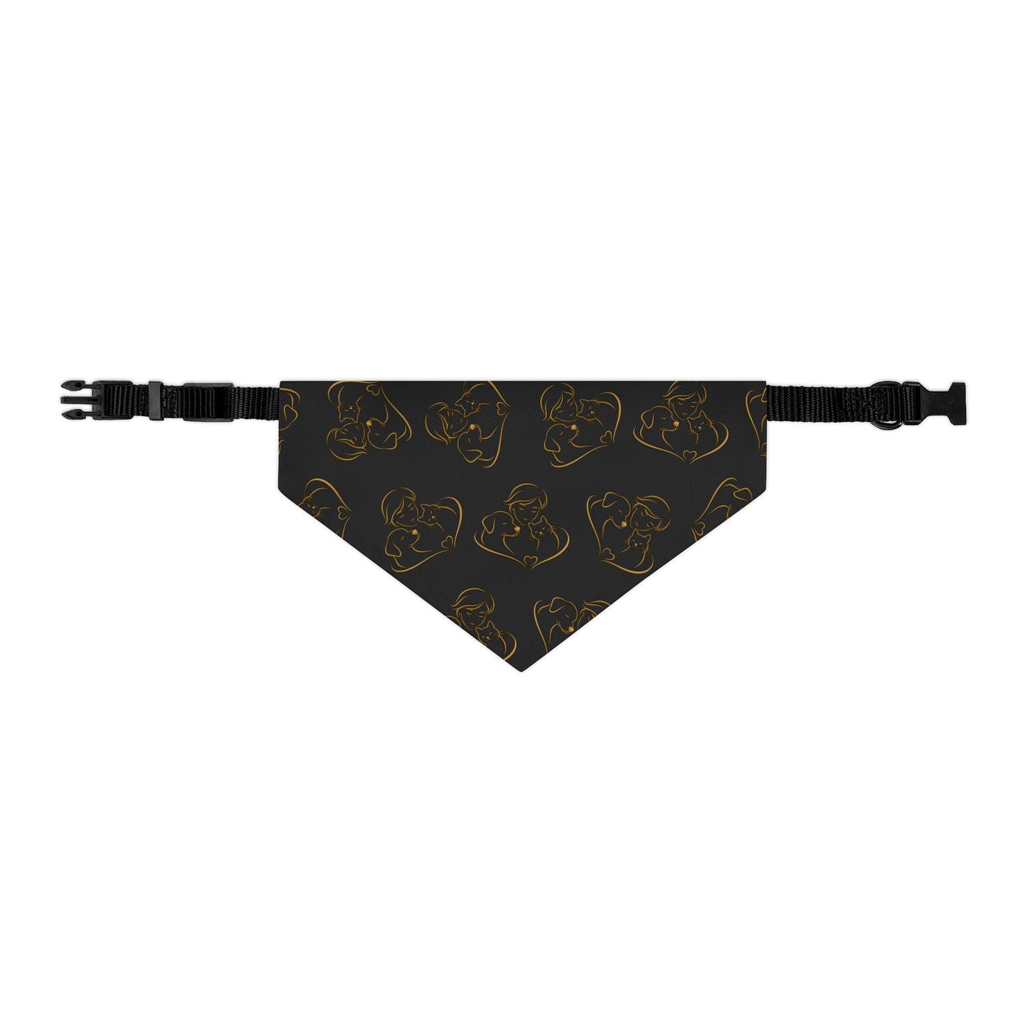 Love Line Art Dog Bandana – Person, Dog & Cat Design