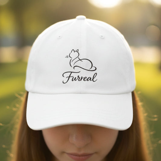 Furreal Dad Hat – Minimal Cat Lover Baseball Cap