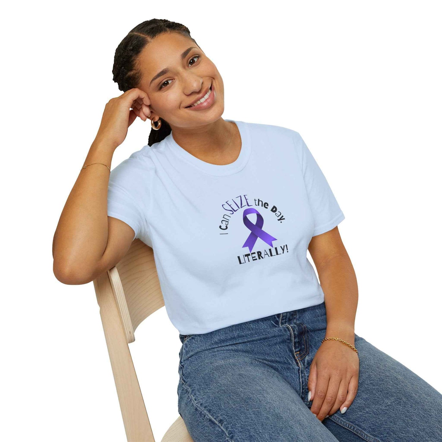 “I Can SEIZE the Day — Literally!” Epilepsy Awareness Pin Button (3")