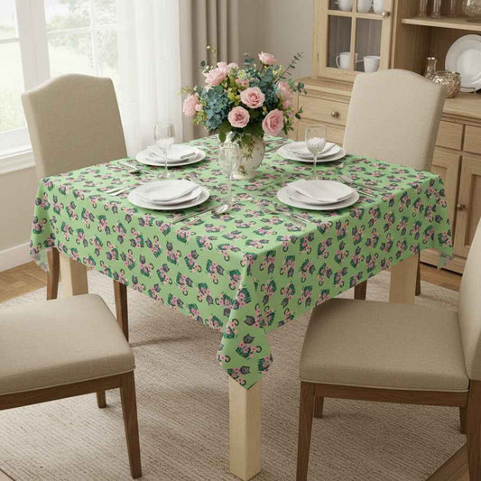 Floral Cat Tablecloth — Soft Chaos, Served Fresh
