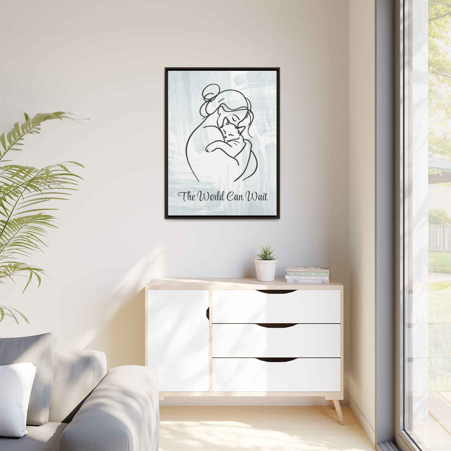 The World Can Wait Cat Canvas Print