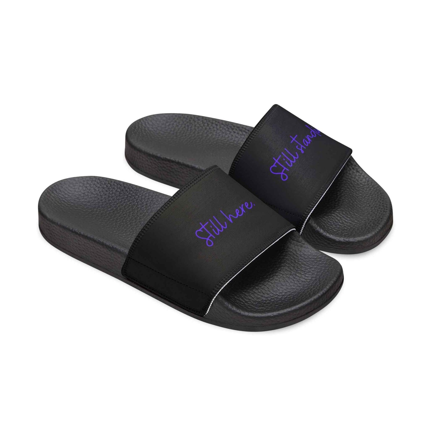 “Still Here / Still Standing” Slide Sandals — Quiet Strength Edition