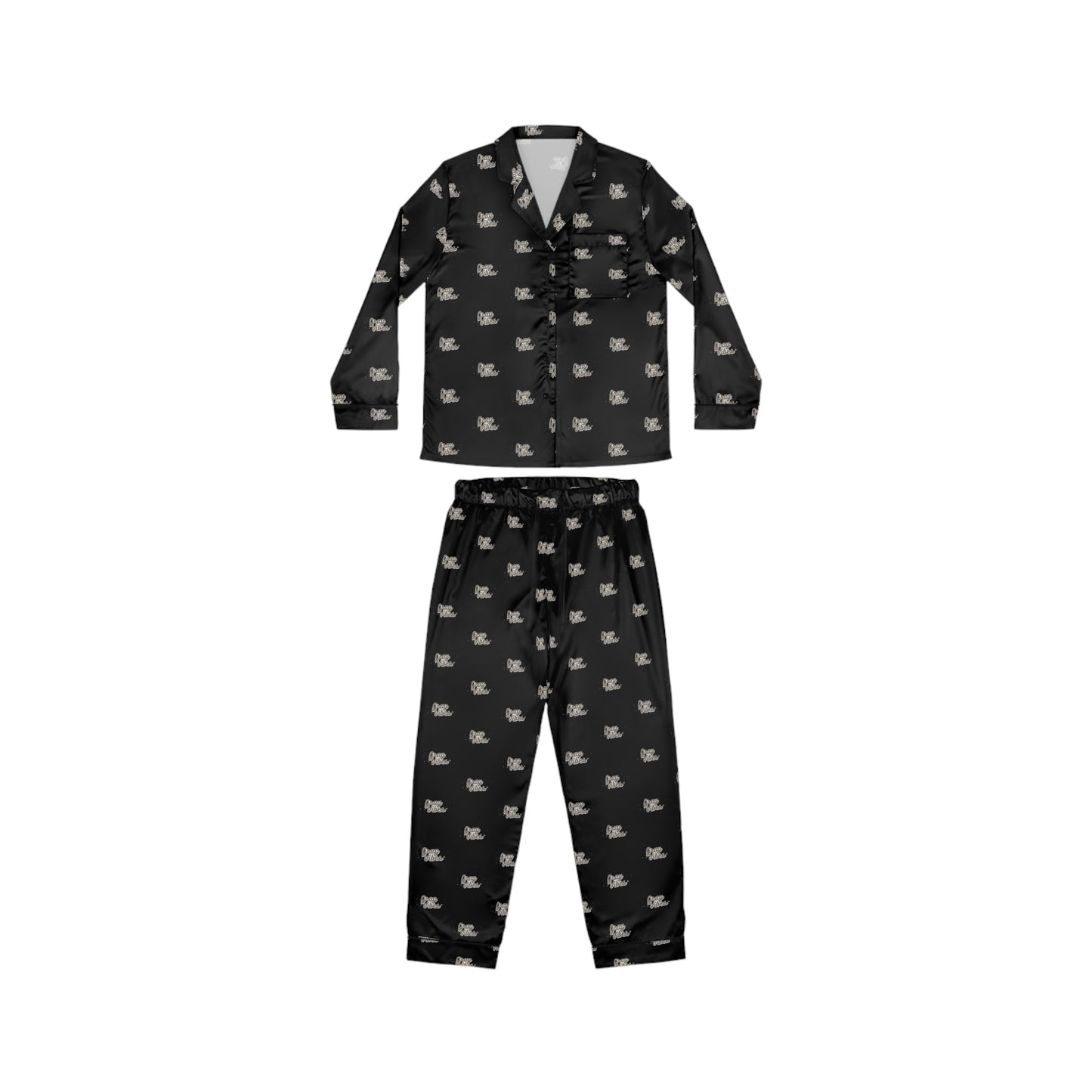 Gray Vibes Elegant Women's Satin Pajamas Set - Soft & Stylish Sleepwear