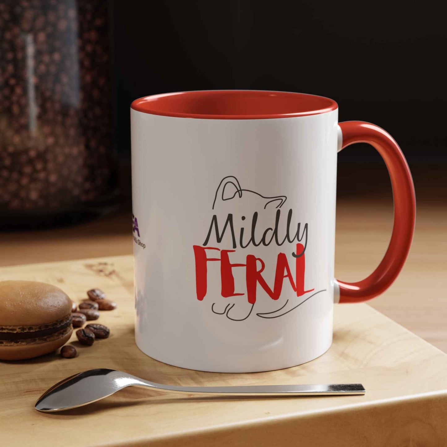 Mildly Feral Accent Mug — Morning Mood, Accurately Labeled