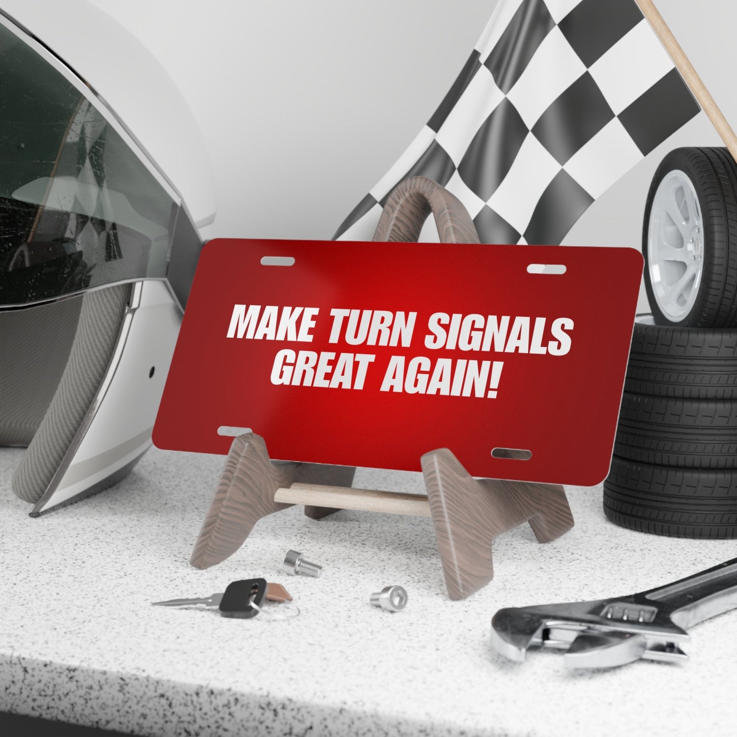 Make Turn Signals Great Again – Big Energy License Plate
