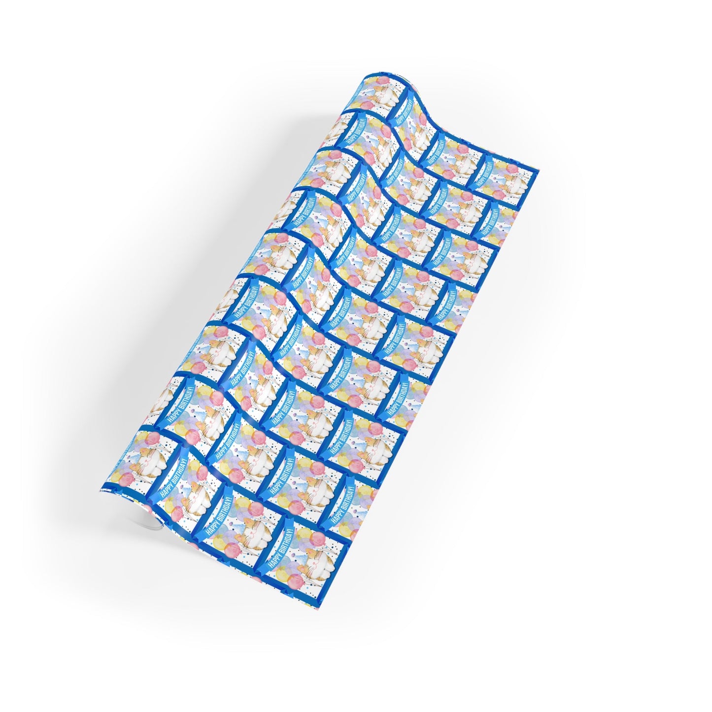 Little Boy Kitty Birthday Wrapping Paper Rolls - 1pc Gift Wrap