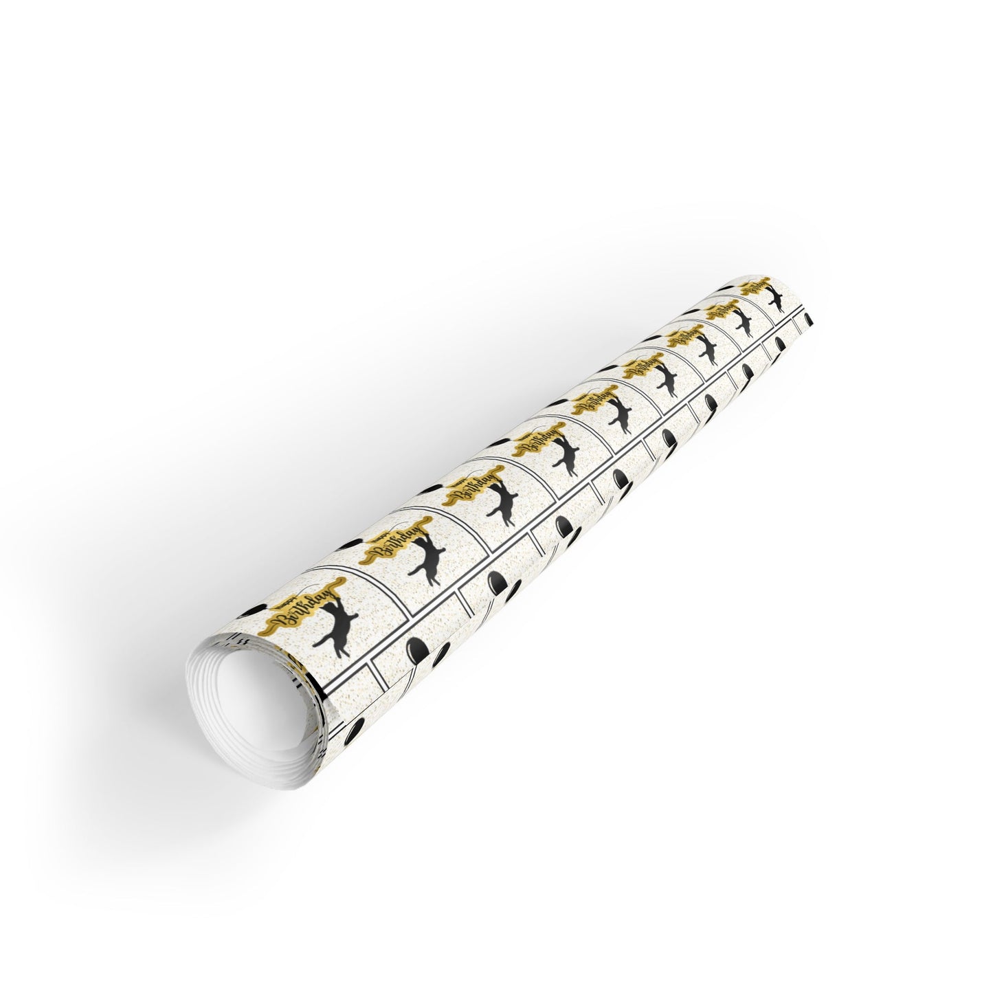 Happy Birthday Kitty Gift Wrapping Paper Rolls, 1pc with Balloons