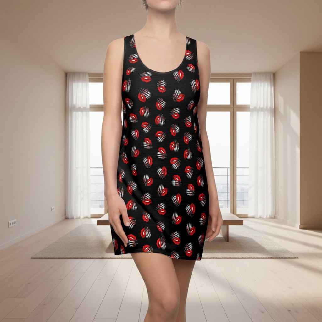 Soft Face, Sharp Claws Racerback Dress – Cute Meets Consequences