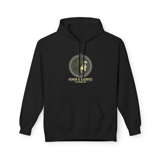 Fleece Hoodie - Honor & Sacrifice Design - Unisex