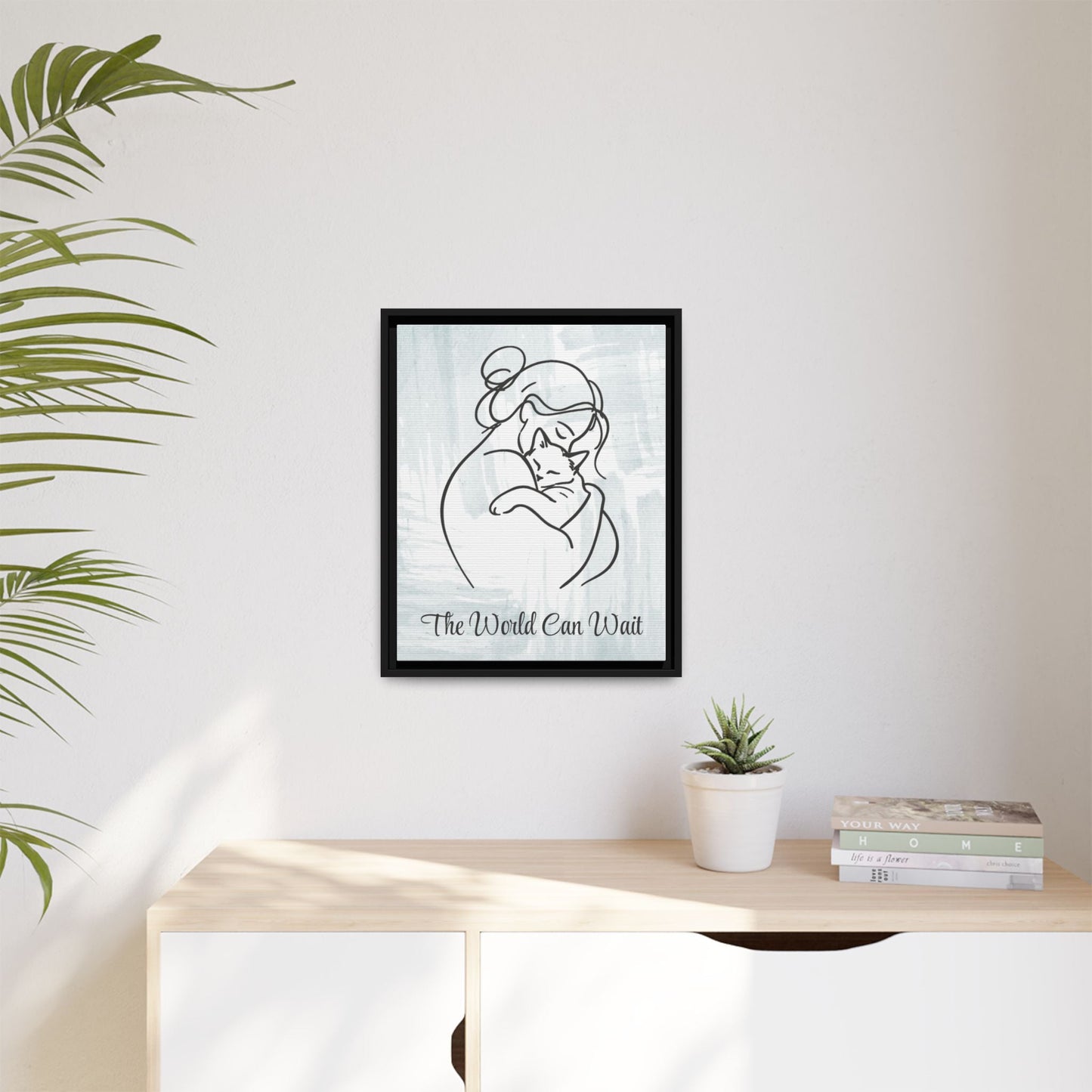 The World Can Wait Cat Canvas Print