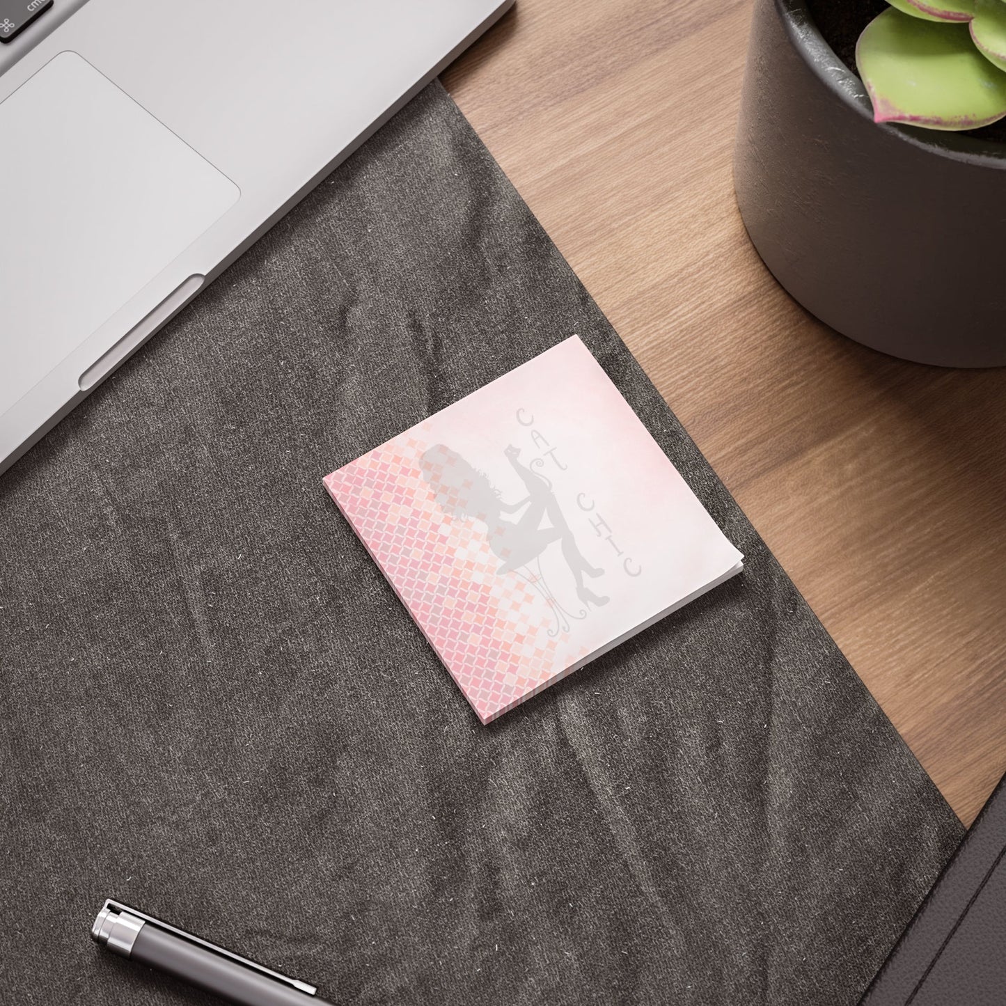 Cat Stretch Calm — Minimalist Cat Sticky Notes