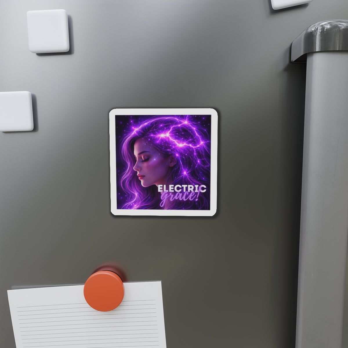 Electric Grace Magnet – Purple Energy Art Design