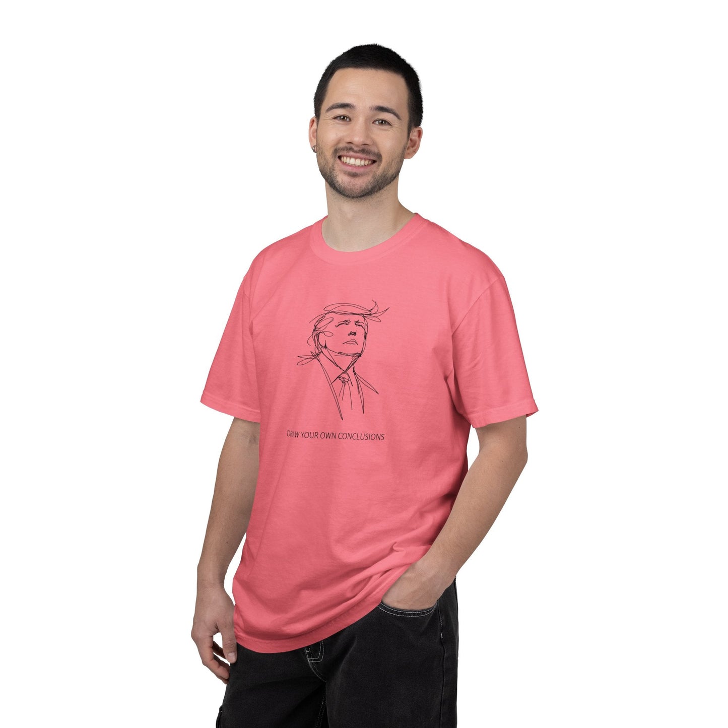 Draw Your Own Conclusions Unisex Graphic Tee – Minimal Line Art Statement Shirt