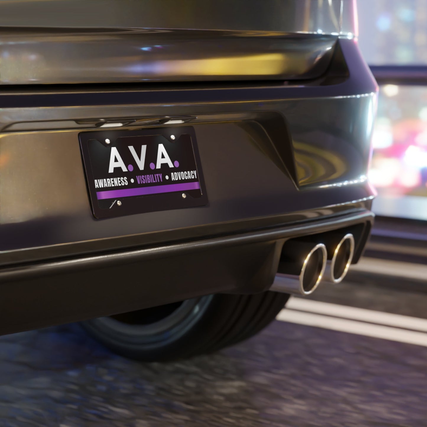 A.V.A. Awareness Visibility Advocacy Car Tag – Epilepsy Awareness License Plate