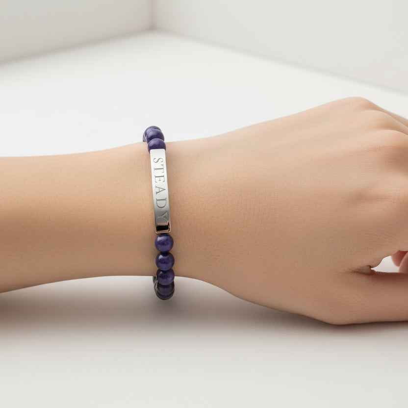 STEADY – Epilepsy Awareness Beaded Bracelet