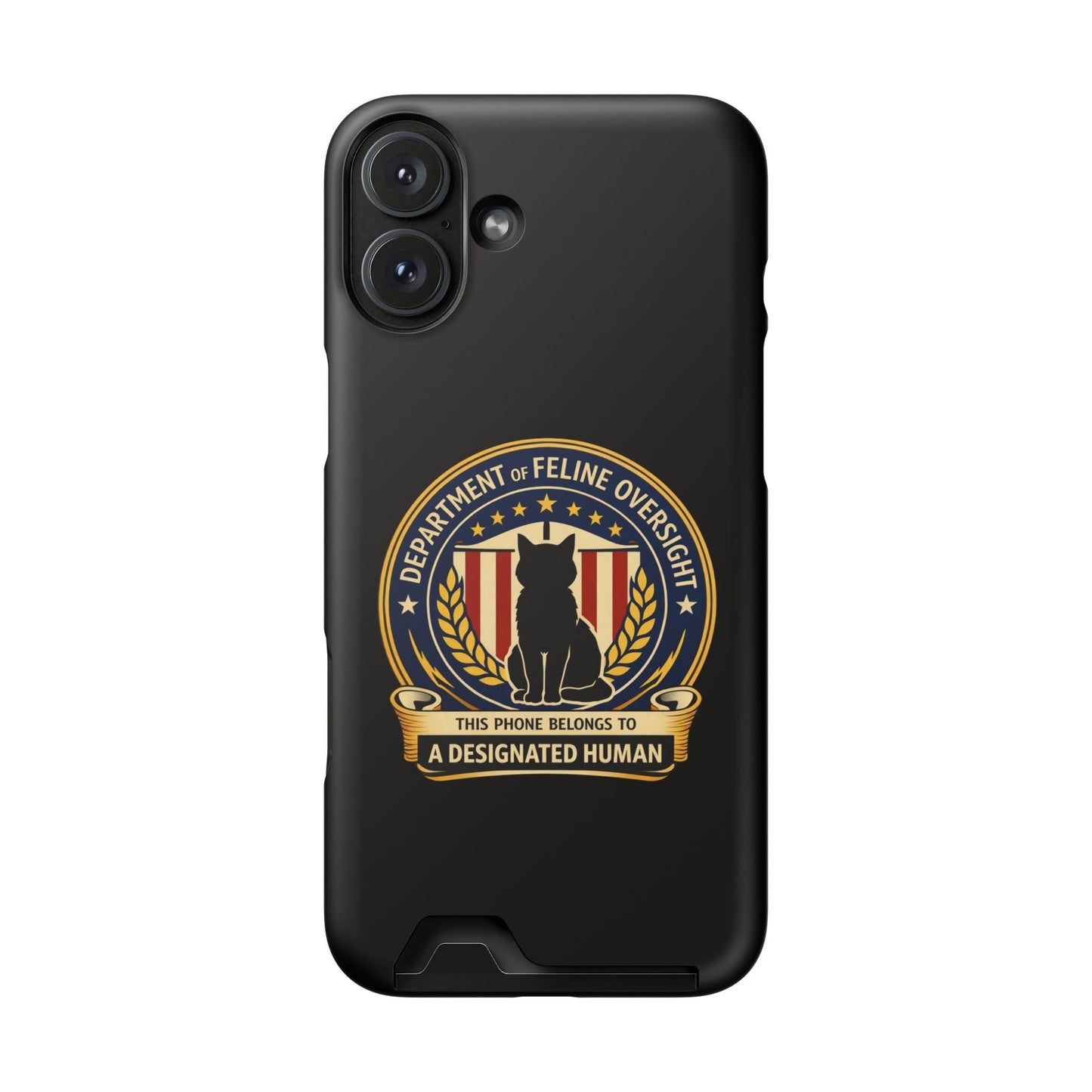 Department of Feline Oversight MagSafe iPhone Case — Designated Human Edition