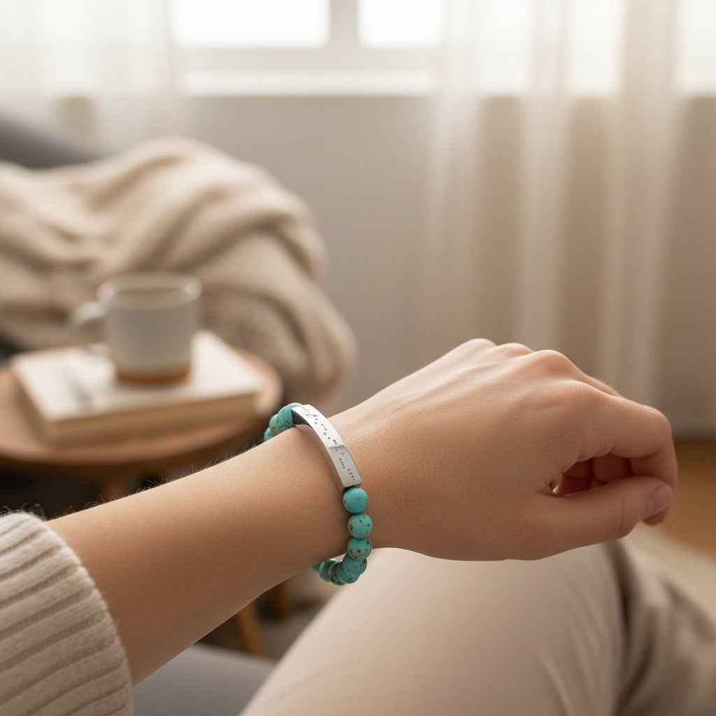AWARENESS Morse Code Bracelet – Epilepsy Awareness Beaded Bar Bracelet
