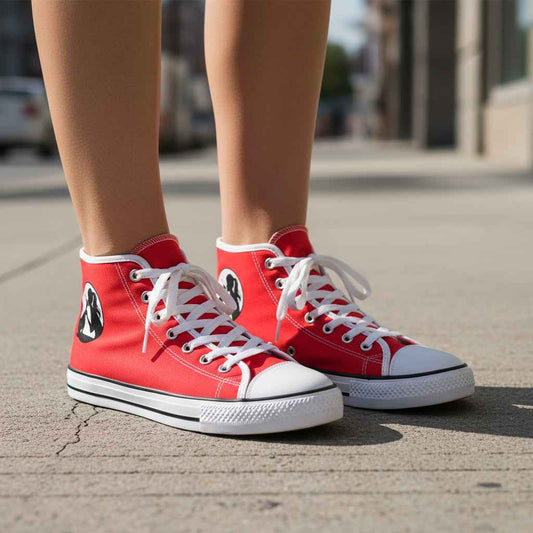 Love & Pawprints High-Top Sneakers – Cat Lover Statement Shoes