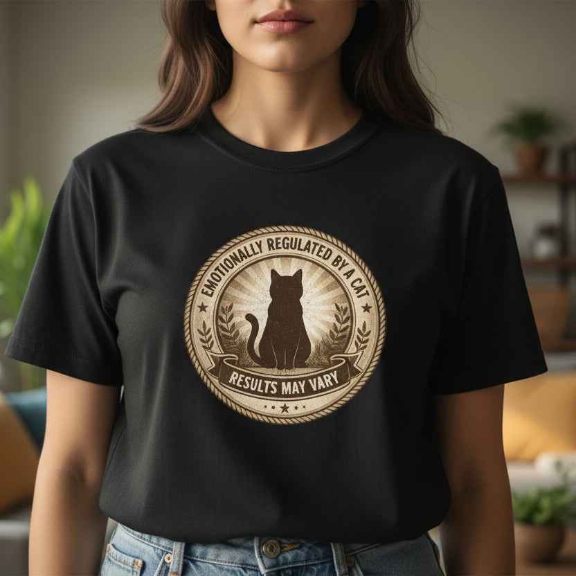 Emotionally Regulated by a Cat T-Shirt