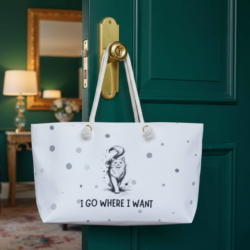 I Go Where I Want – Cat Weekender Bag