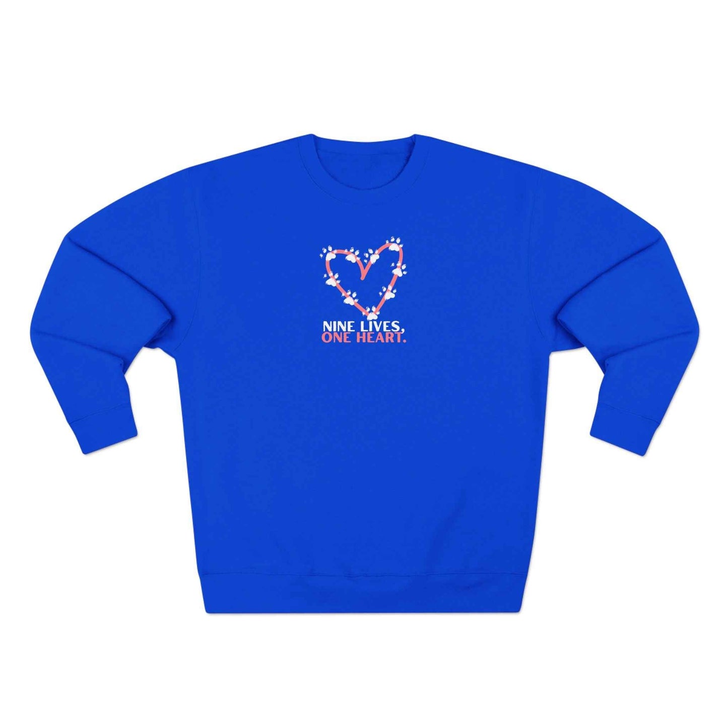 Nine Lives, One Heart – Cat Lover Sweatshirt