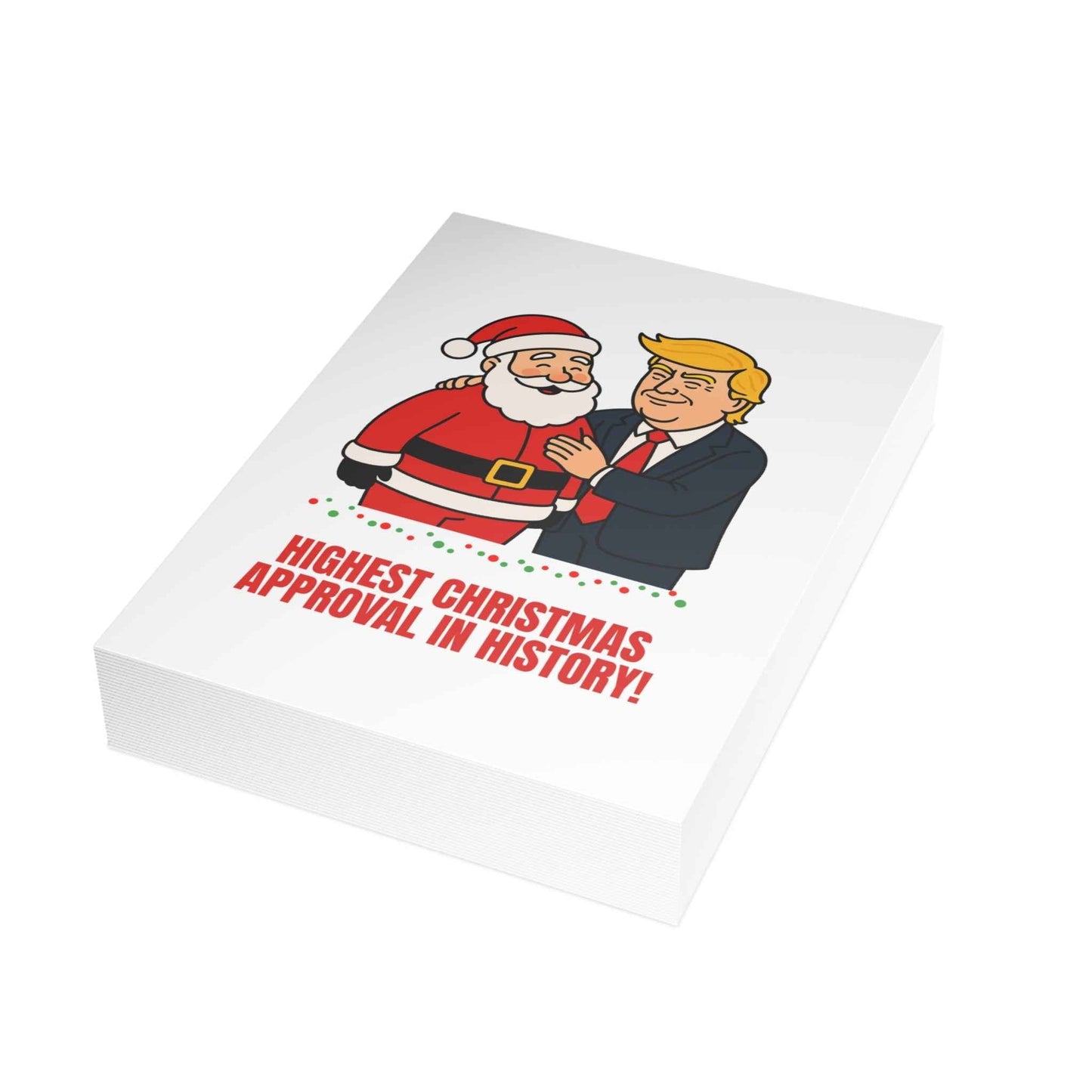 Santa’s Approval Ratings Christmas Card – 1, 10, 30, 50 pc sets
