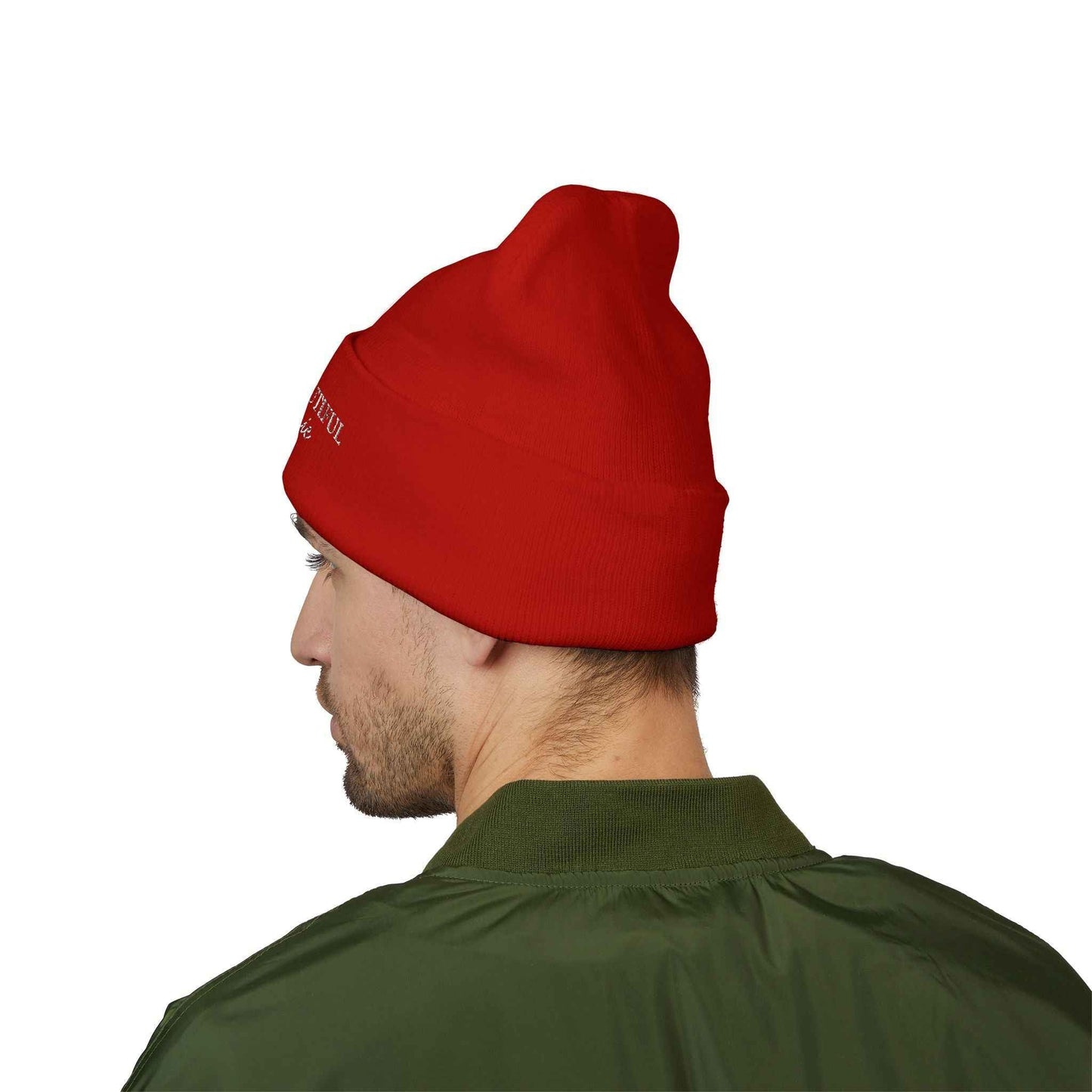 Big Beautiful Beanie — Embroidered Cuffed Knit Hat