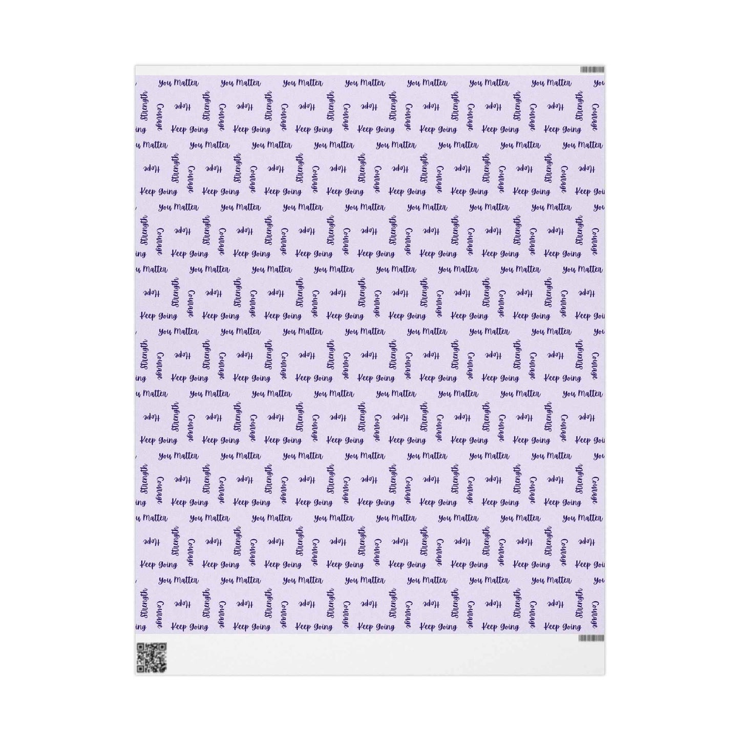 Inspirational Word Wrap – Light Purple Encouragement Gift Wrap