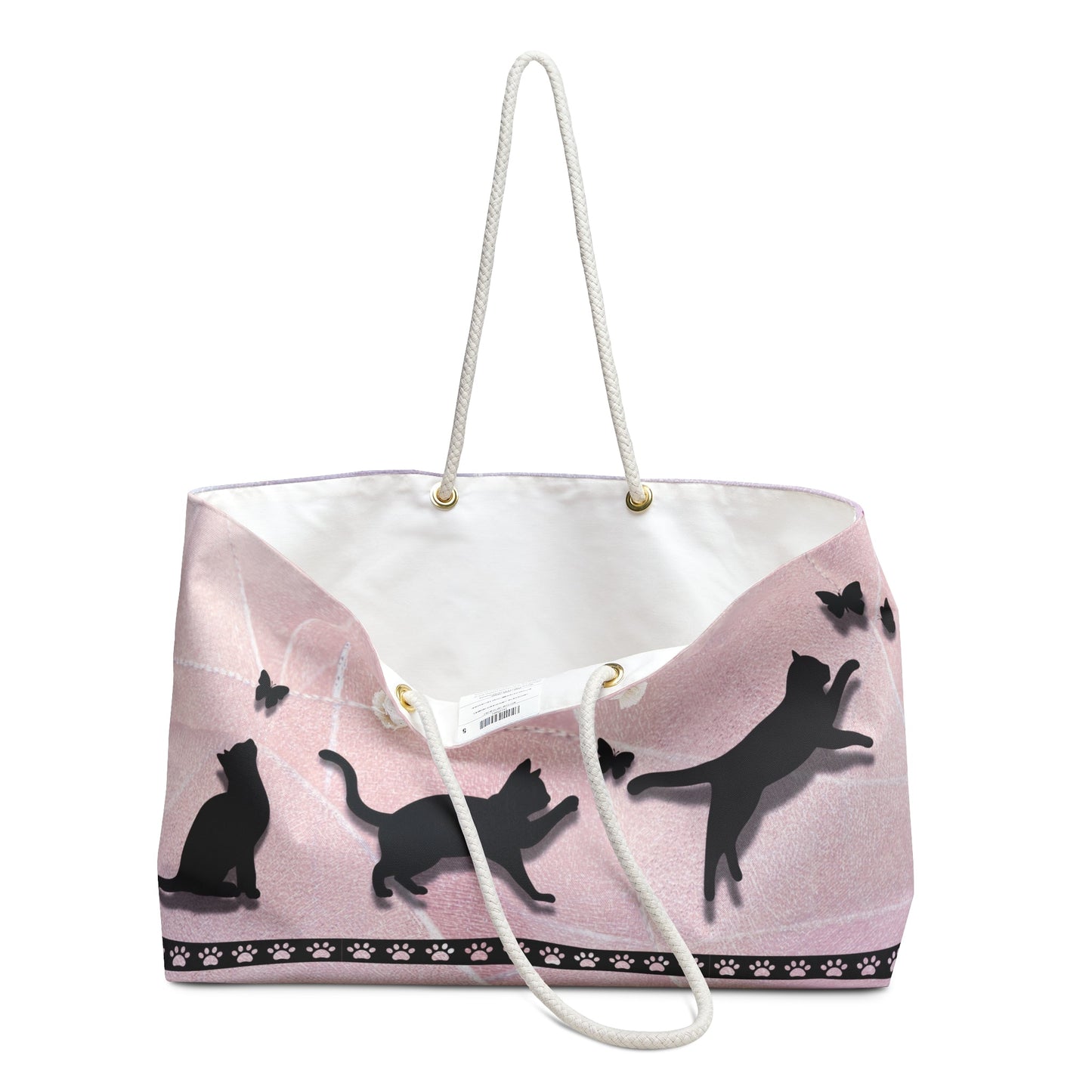 Playful Cats Weekender Tote – Cat & Butterfly Travel Bag