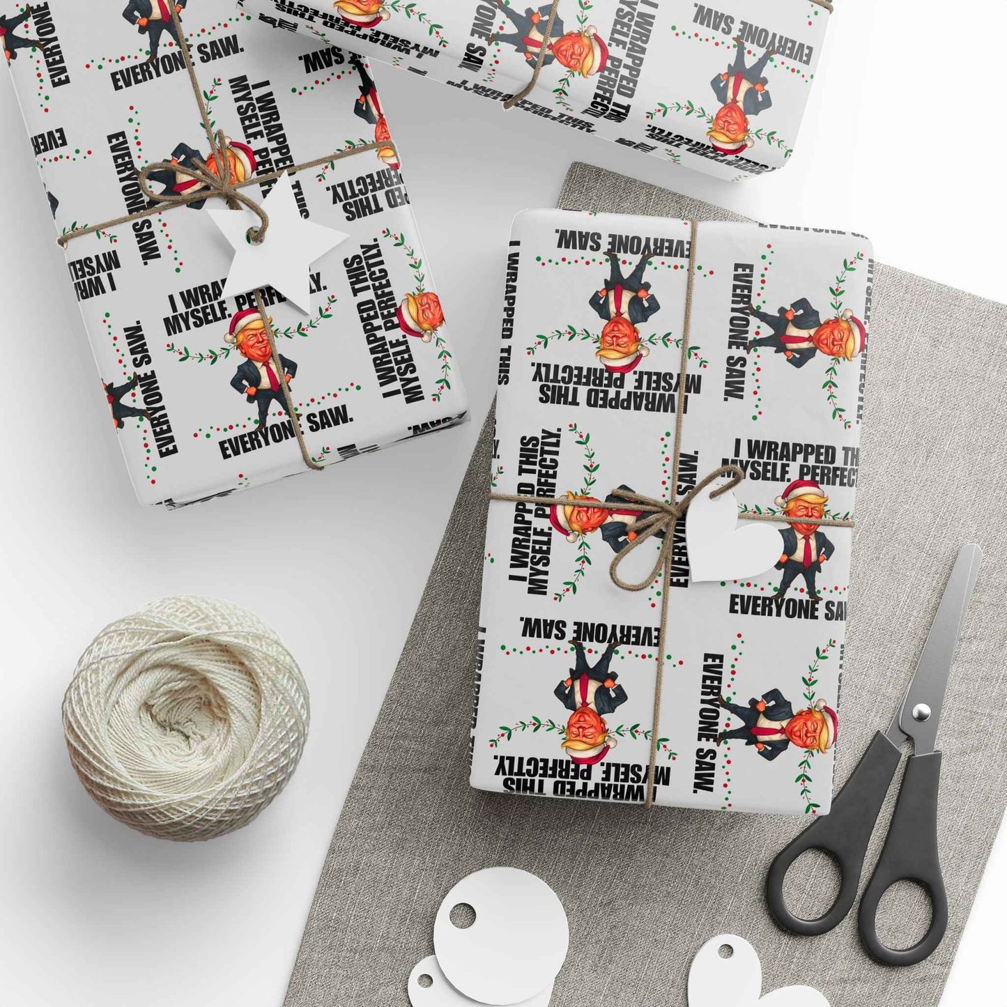 I Wrapped This Myself Wrapping Paper – Political Parody