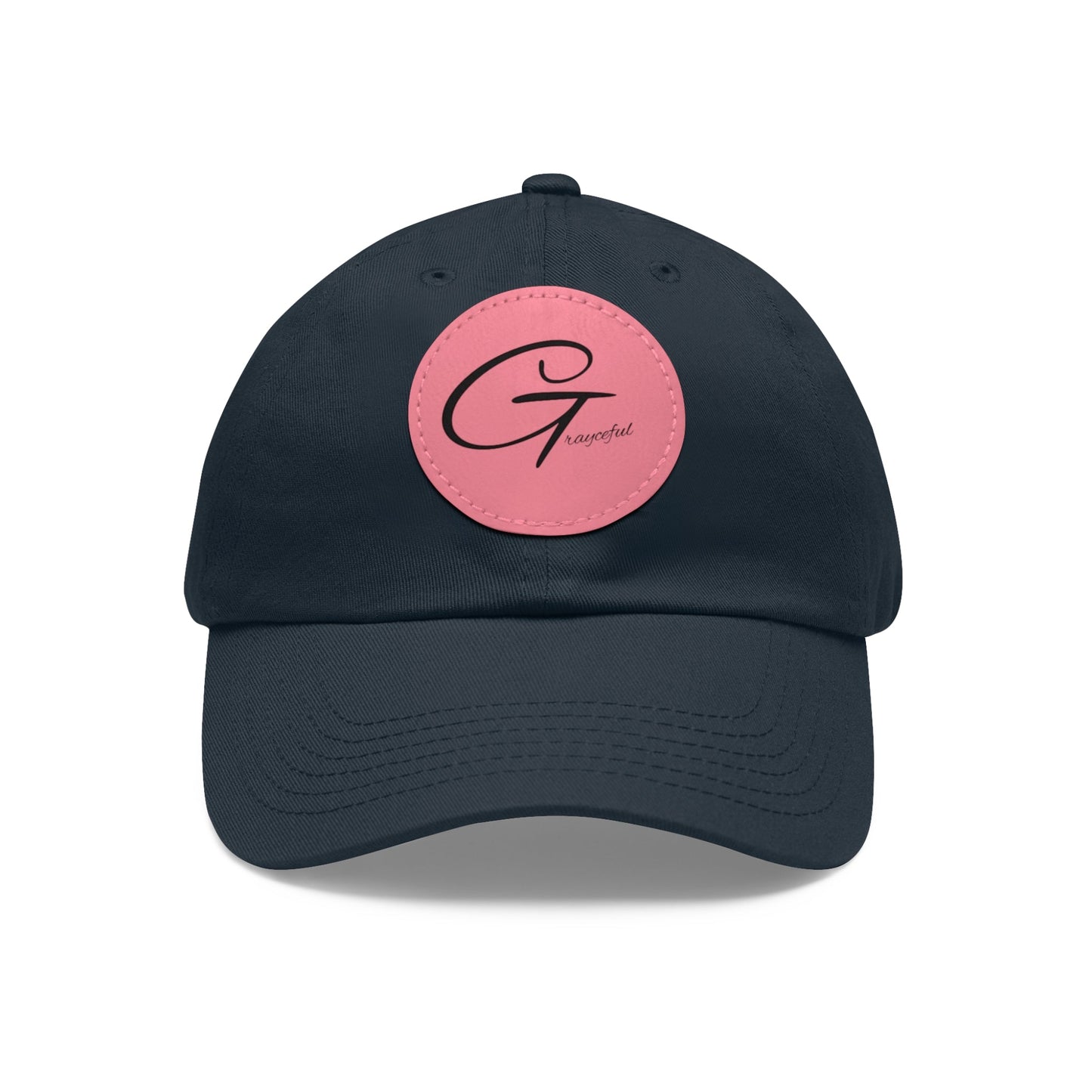 Hat with Leather Patch (Round)