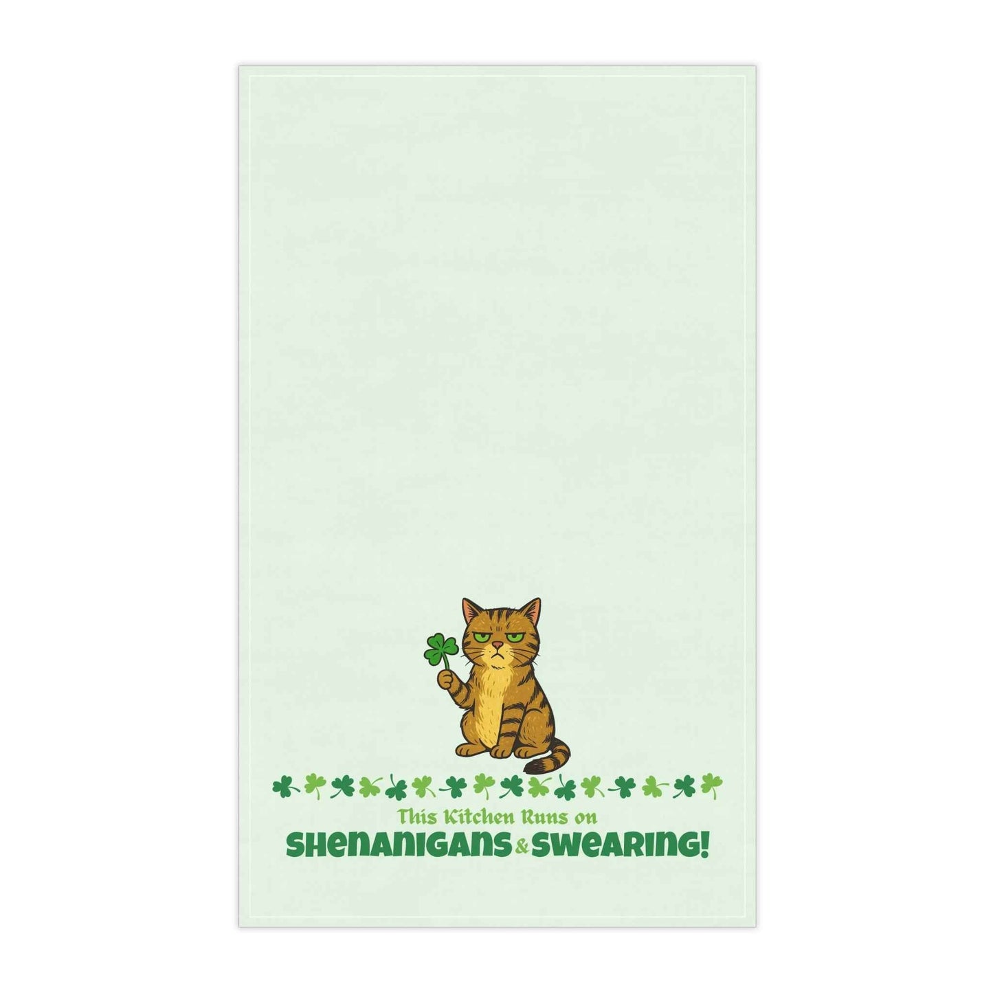 Shenanigans & Swearing Tea Towel | Funny St. Patrick’s Day Kitchen Towel
