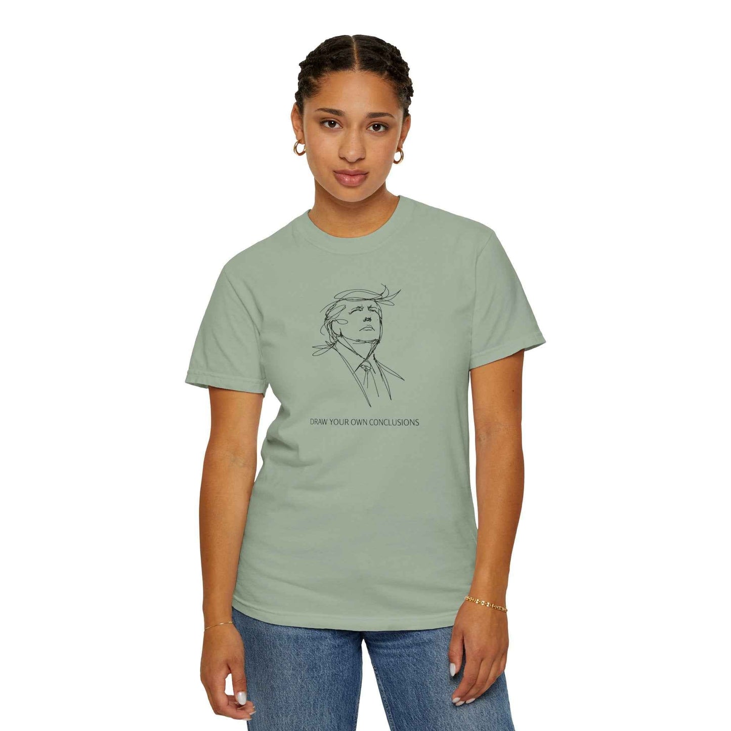 Draw Your Own Conclusions Unisex Graphic Tee – Minimal Line Art Statement Shirt