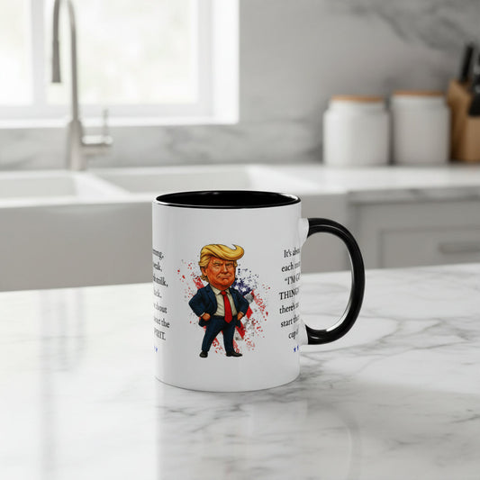 Political Parody Motivational Coffee Mug: Mocha Inspiration